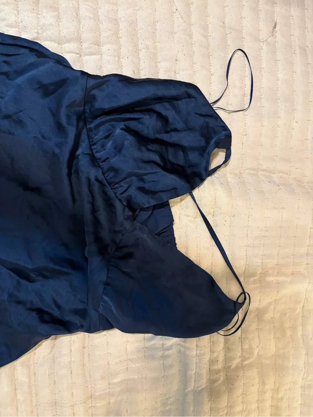 Abercrombie & Fitch Navy V-Neck Maxi Slip Dress
